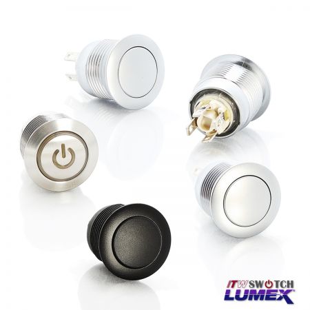 16mm 5A/28VDC SnapAction Pushbutton Switches